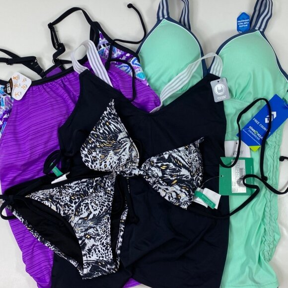 Reseller Bundle Womens Swimsuit Variety Mixed Sizes Styles 17 Piece Bundle Box A - Picture 5 of 7